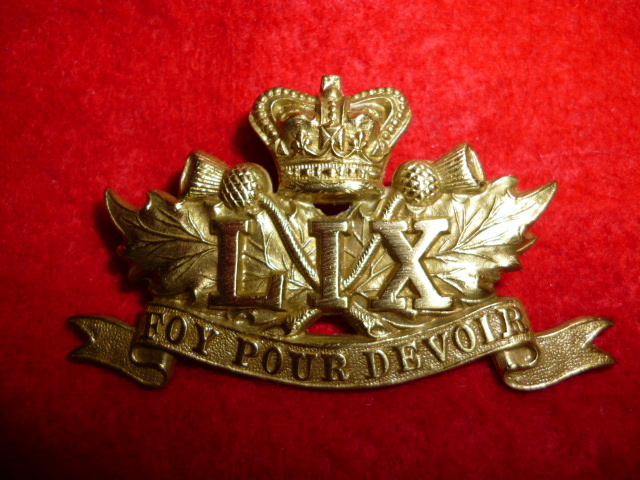 MM177 - 59th Stormont & Glengarry Regiment QVC Glengarry Badge, 1888-1904
